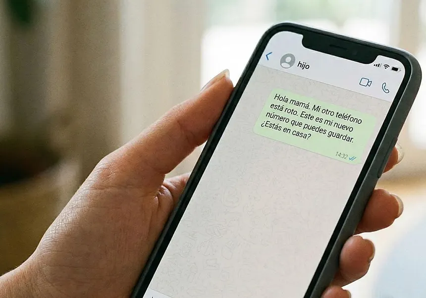 estafa del hijo en apuros whatsapp