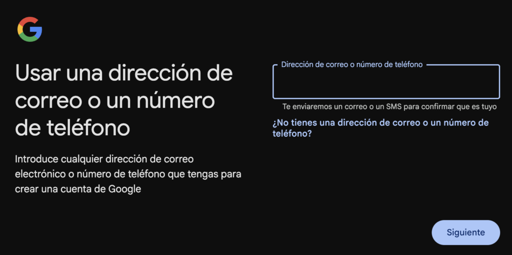 cómo crear una cuenta de gmail